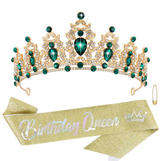 Atoden front view crown and sash showing complete set and celebratory look