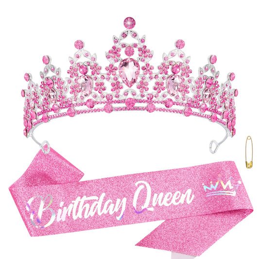 Atoden front view crown and sash showing full party set and styling benefit