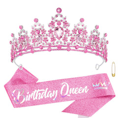 Atoden front view crown and sash showing full party set and styling benefit