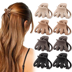 Atoden mini octopus clip front packaging showing eight neutral clips, perfect for fine hair