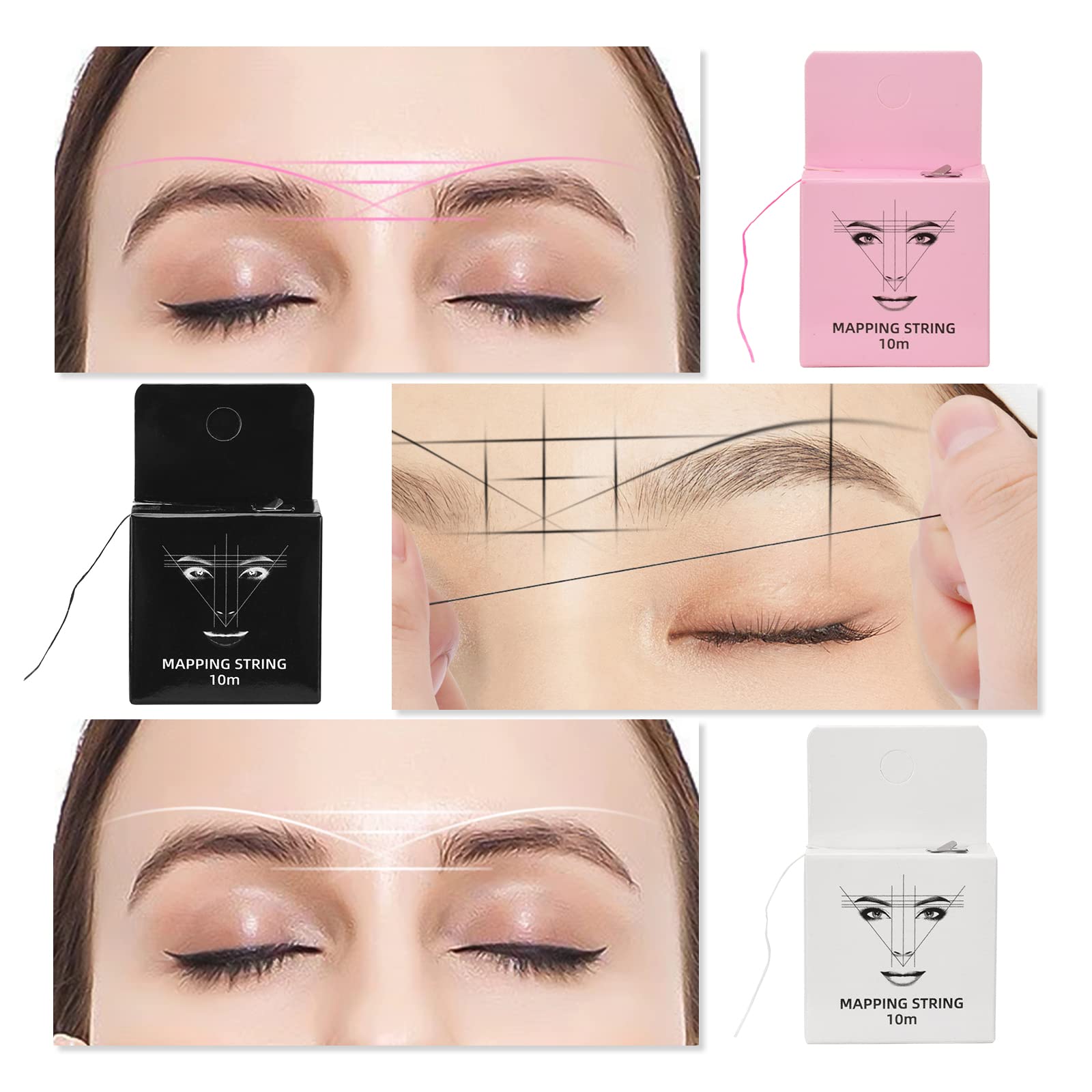 ATOMUS three-color set black white pink displayed, helps match skin tones