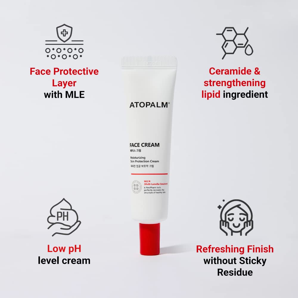 ATOPALM label detail highlighting low pH and gentle ingredients benefit