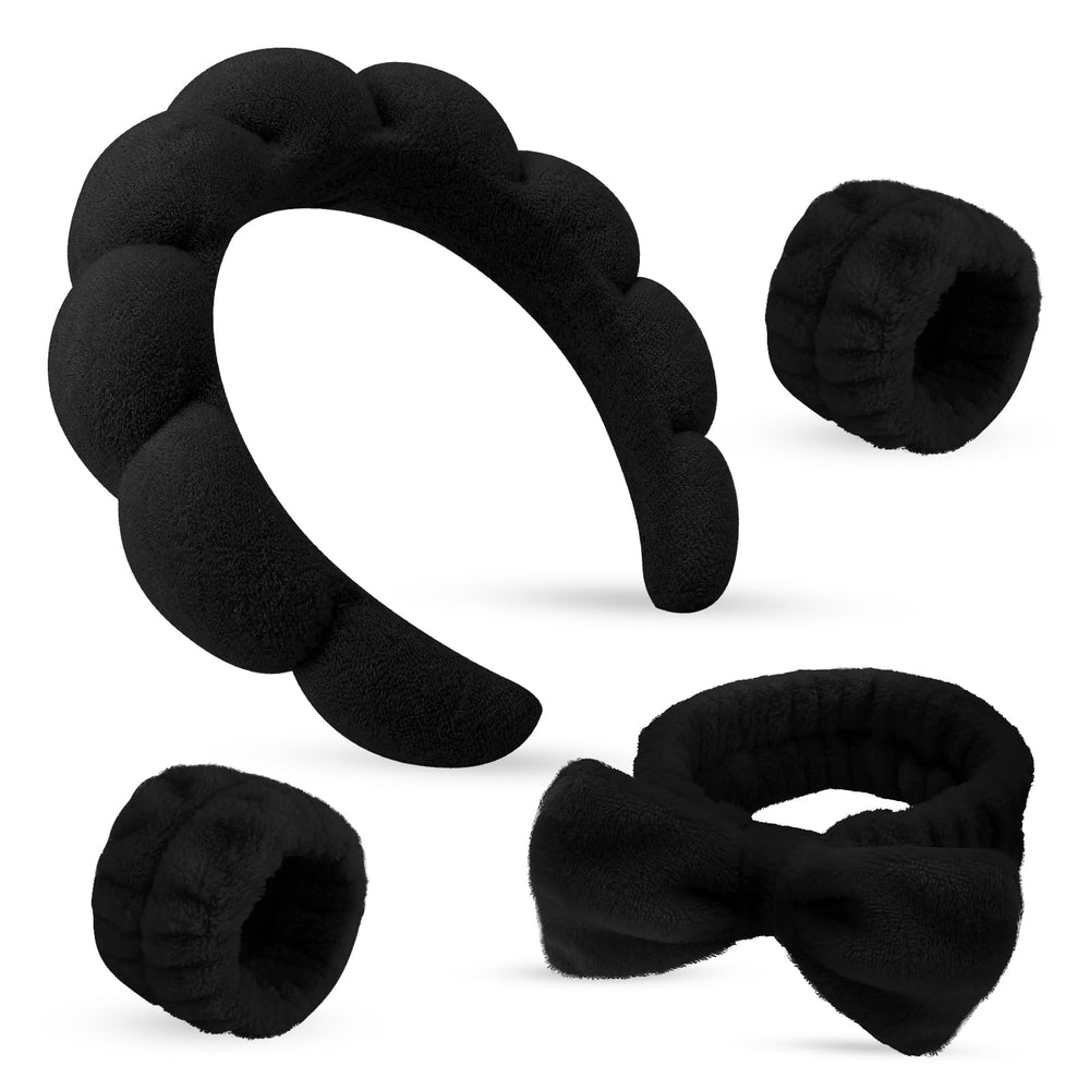 ATROCH headband front view showing plush terry cloth and secure fit