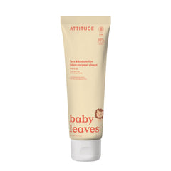 ATTITUDE baby lotion front label shows EWG Verified and pear scent benefits
