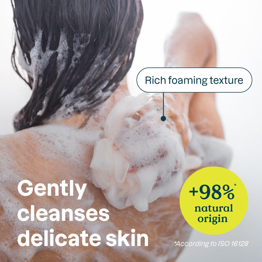 ATTITUDE pump dispensed foam demonstrating gentle creamy lather benefit