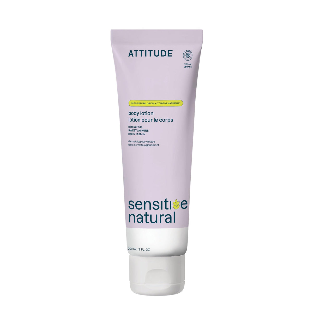ATTITUDE front packaging 8oz bottle showing label and clean formula benefits