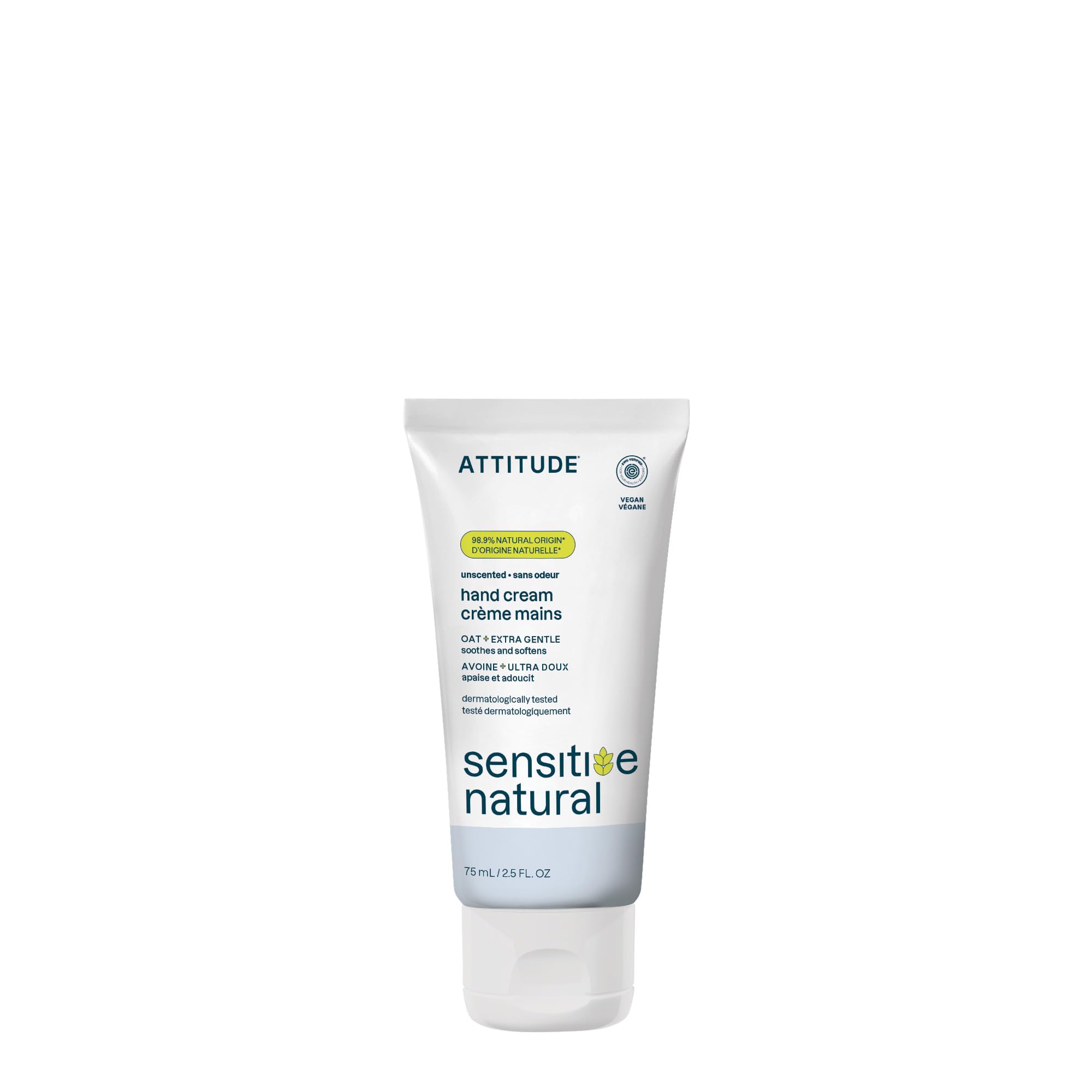 BIO SPECTRA ATTITUDE front packaging showing clean unscented hand cream benefit