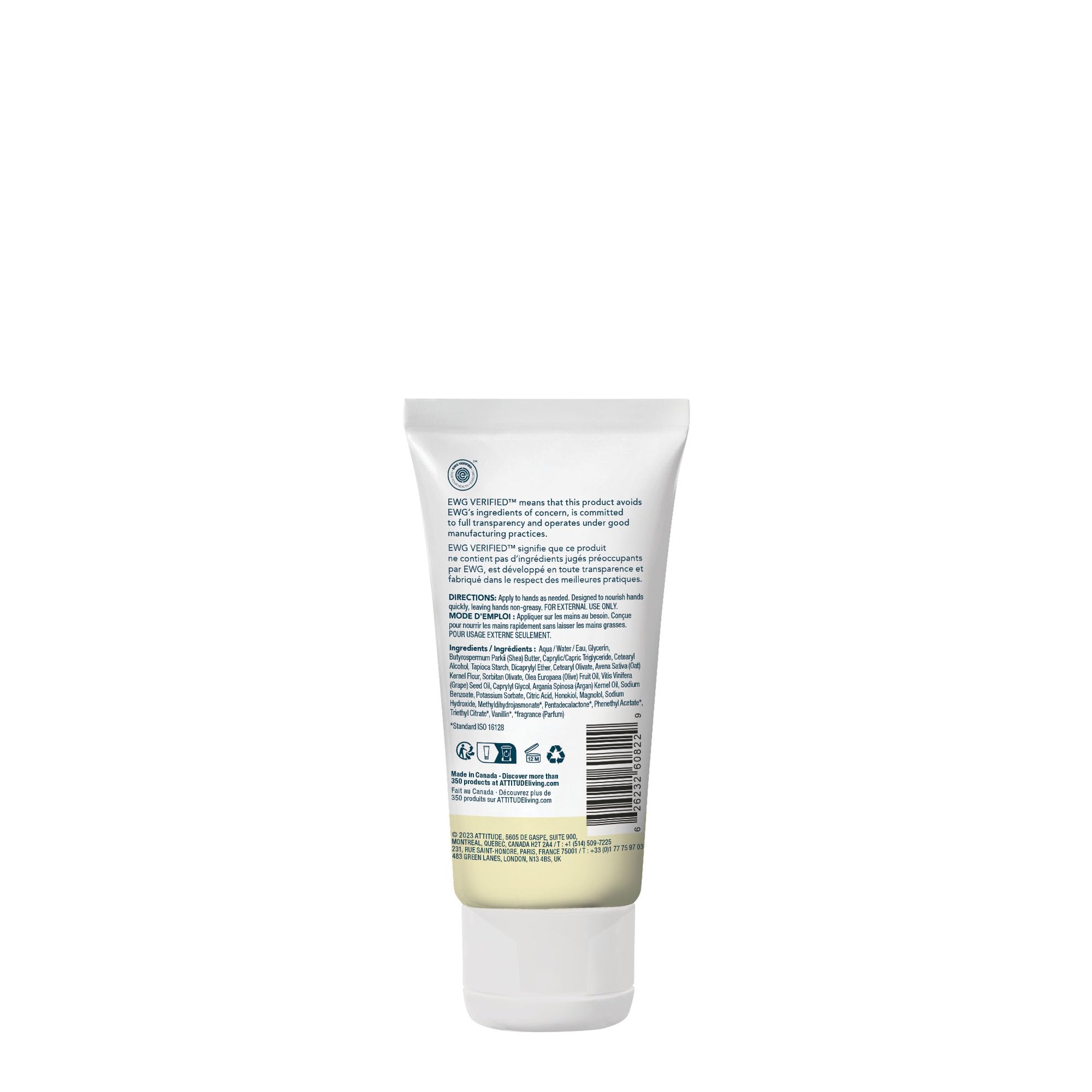 ATTITUDE hand cream in a purse showing on-the-go hydration benefit