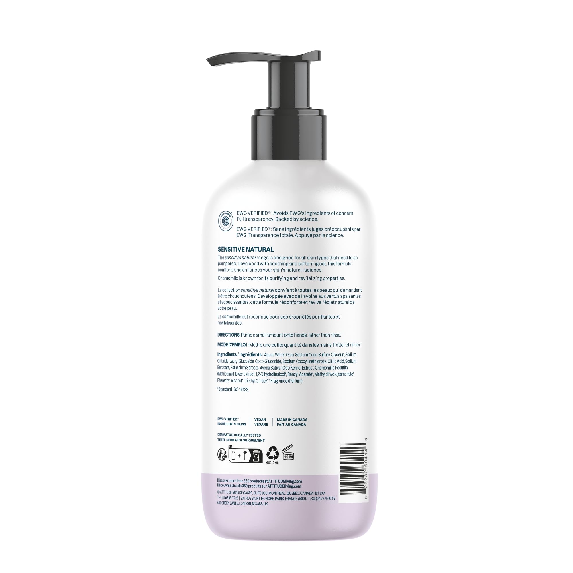 ATTITUDE hand soap in bathroom setting suggesting calming scent and routine
