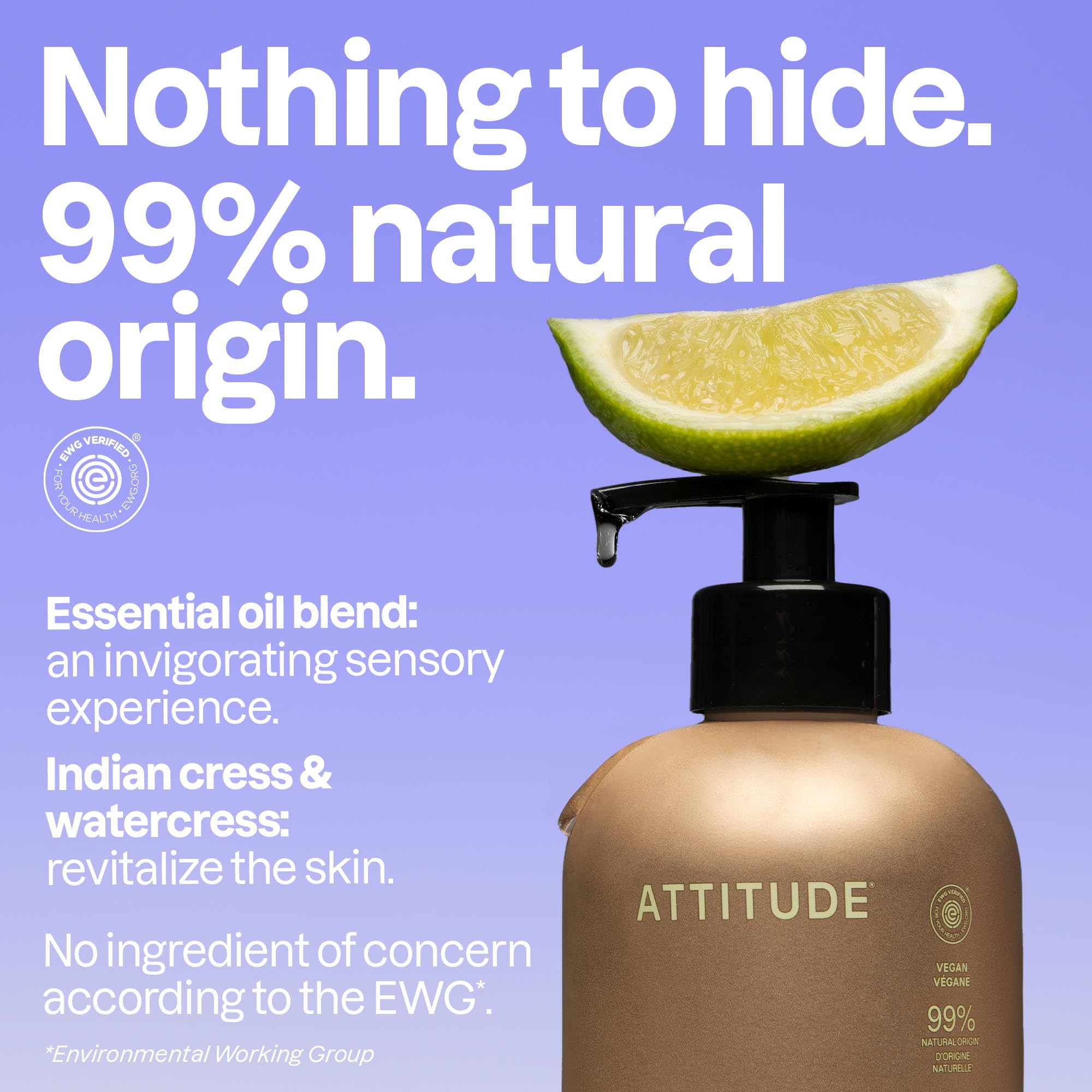 ATTITUDE close-up of creamy lather illustrating gentle moisturizing benefit