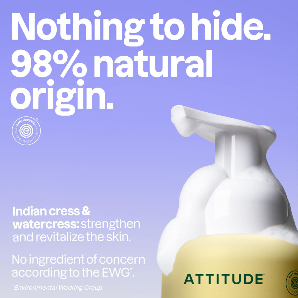 BIO SPECTRA ATTITUDE lather in hand demonstrating moisturizing benefit
