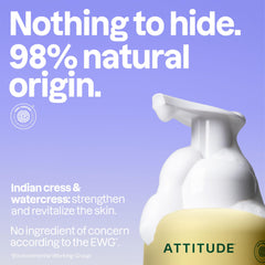 BIO SPECTRA ATTITUDE lather in hand demonstrating moisturizing benefit