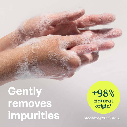 ATTITUDE refill bottle side detail with ingredient panel and clean formula benefits