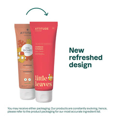 ATTITUDE kids conditioner creamy pour texture demonstrating smooth detangling slip