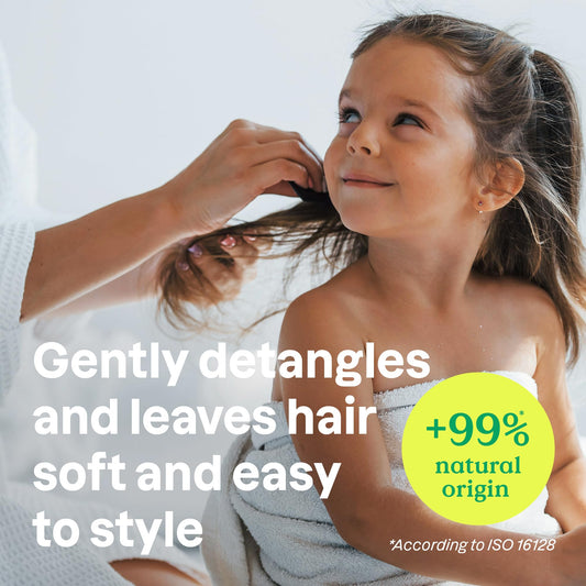 ATTITUDE detangler spray mist in air demonstrating quick no-rinse application