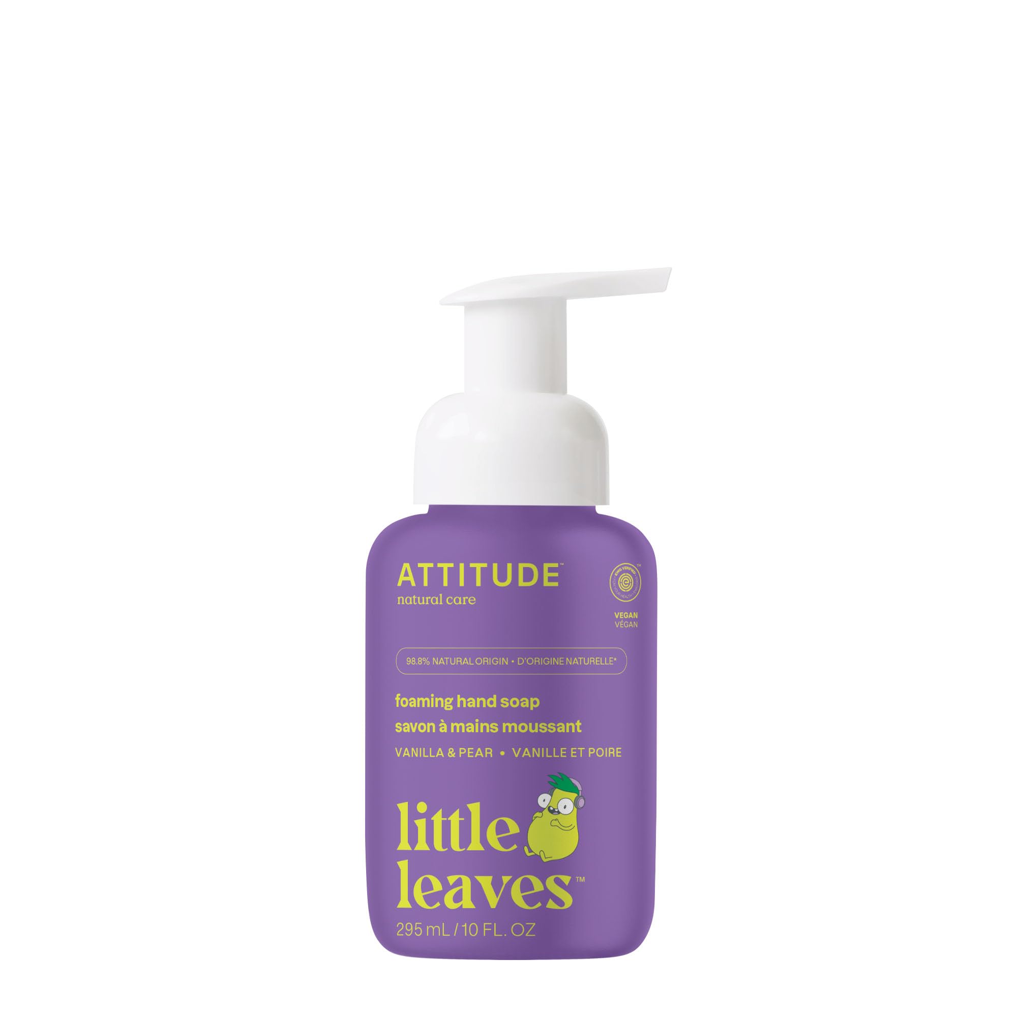 BIO SPECTRA ATTITUDE front bottle showing vanilla pear scent and kid-friendly design