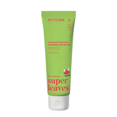 ATTITUDE front bottle view showing watermelon & coco scent and family-friendly design