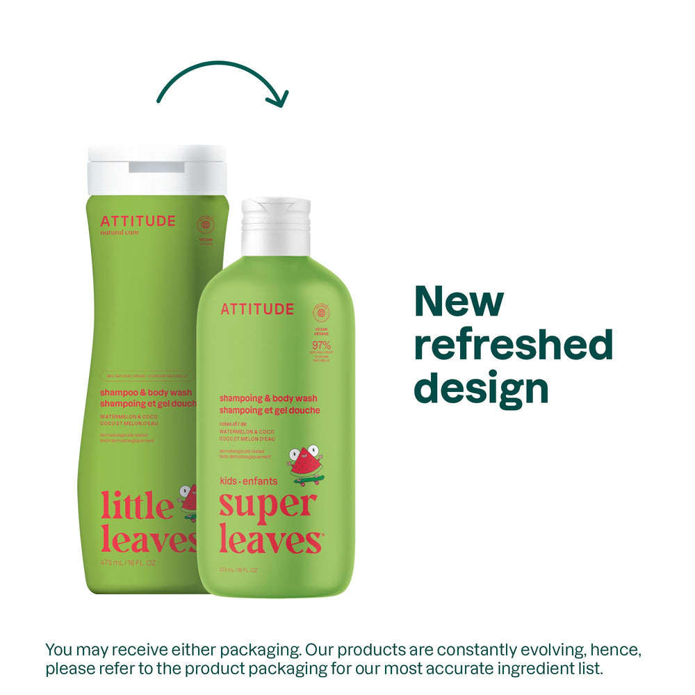 ATTITUDE dispensing pump with creamy lather that cleans hair and body effectively