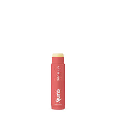 ATTITUDE applied to lips demonstrating hydrating, non-sticky finish