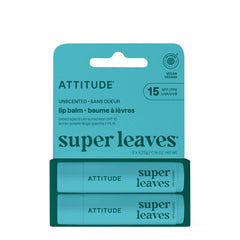 ATTITUDE lip balm front packaging showing two tubes and SPF benefit