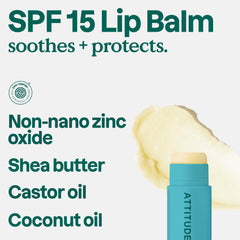 ATTITUDE lip balm two-pack held for size comparison and portability benefit
