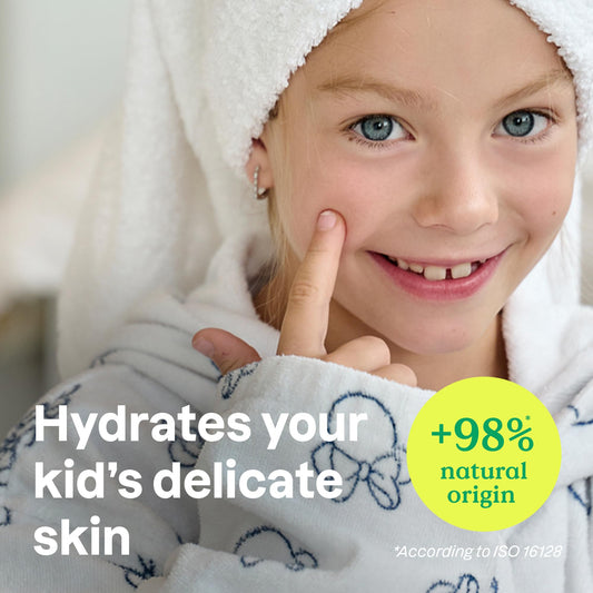 ATTITUDE lotion texture on hand highlighting quick absorption benefit