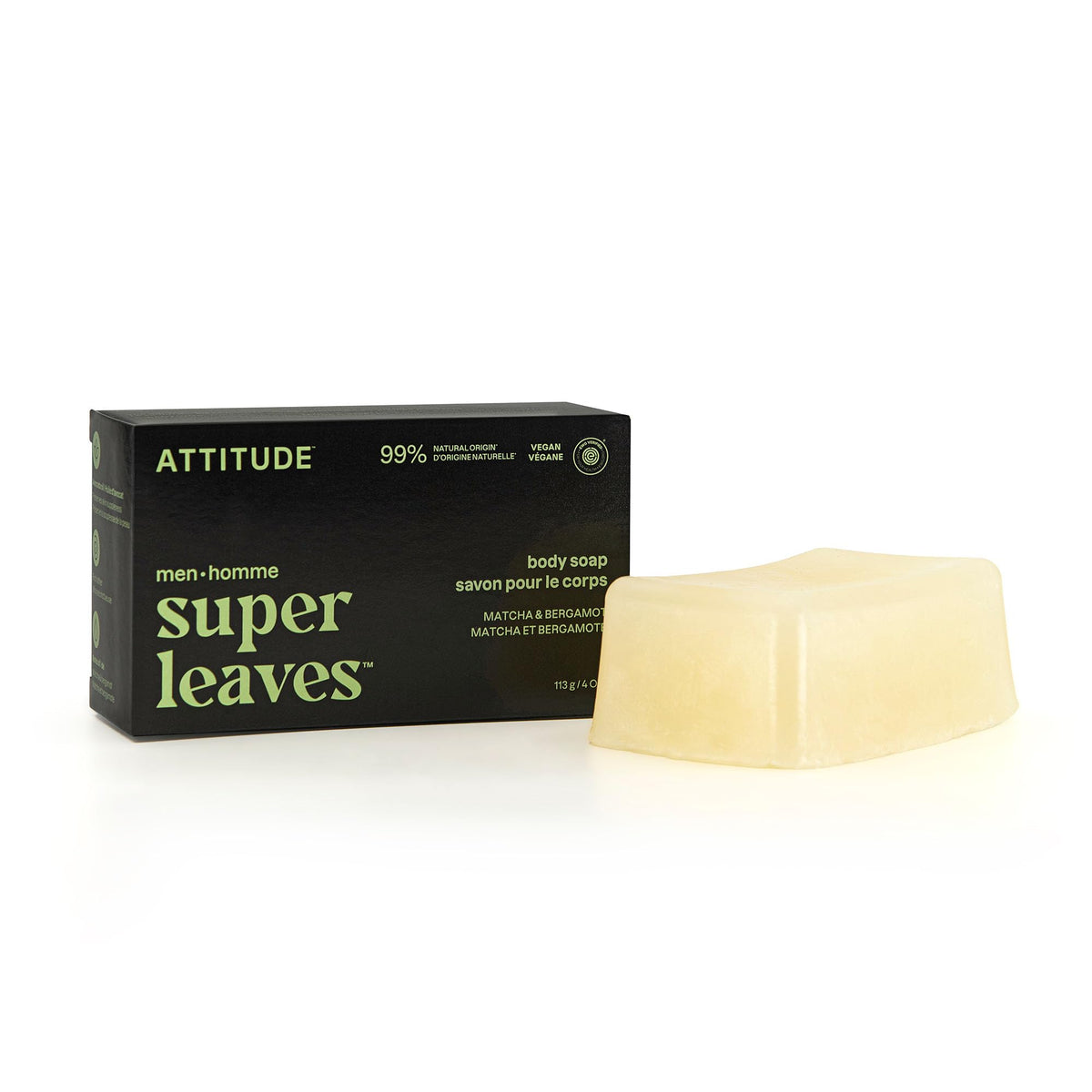ATTITUDE front packaging showing matcha bergamot scent and EWG verification benefit