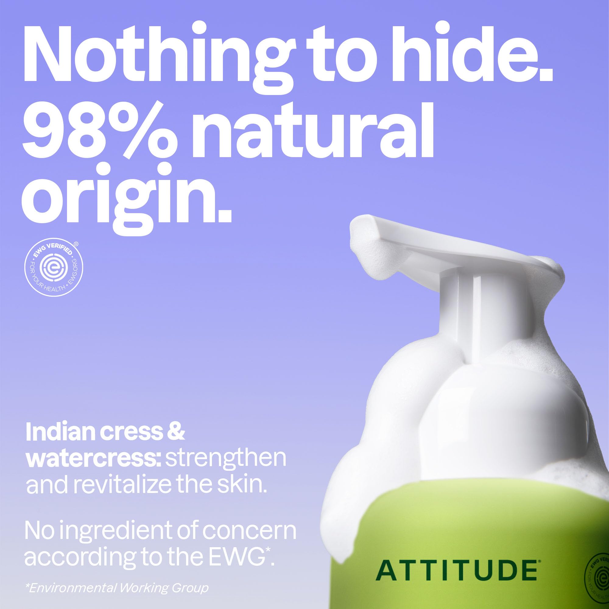 BIO SPECTRA ATTITUDE foam texture on palm illustrating gentle lather and moisturization