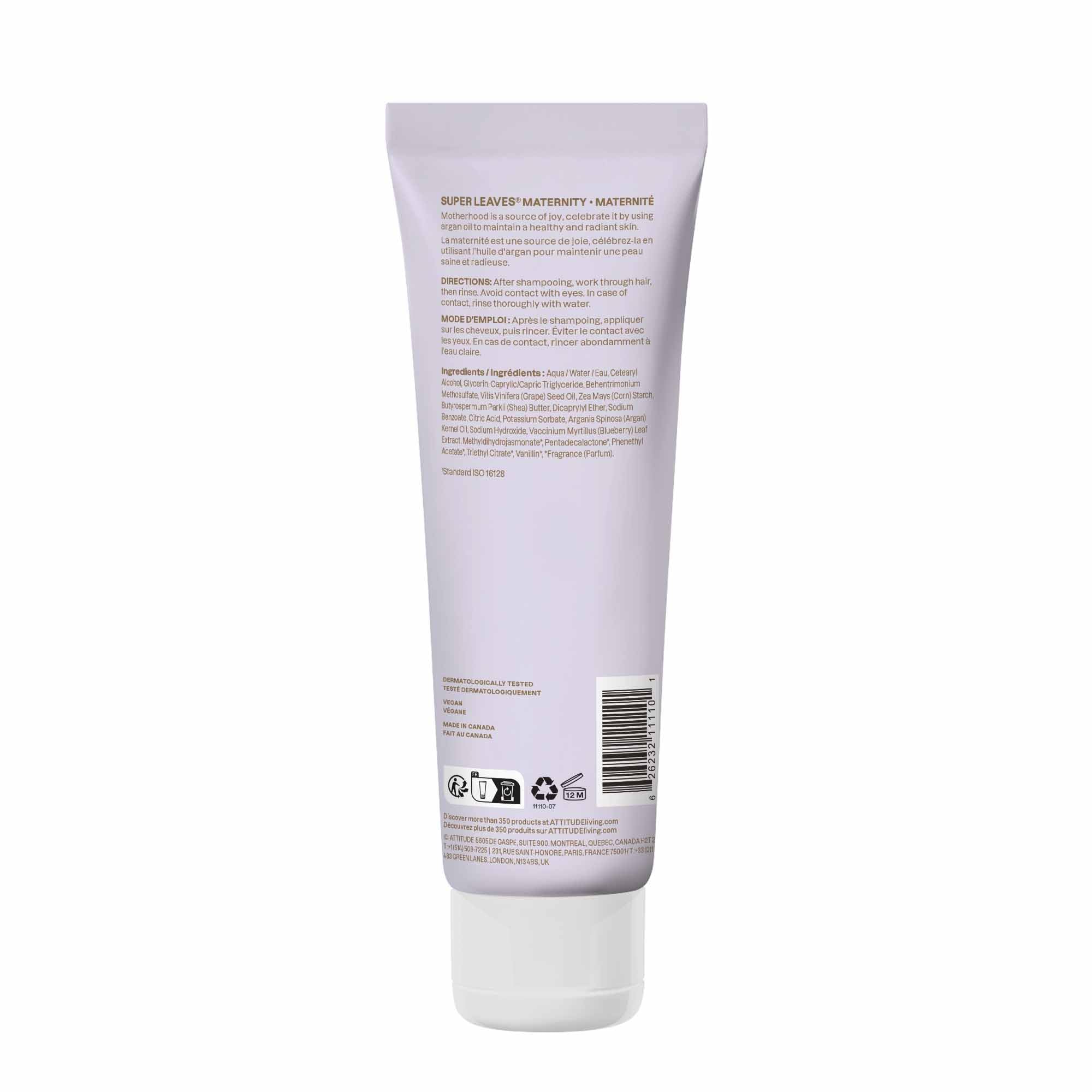 BIO SPECTRA ATTITUDE label close-up highlighting 98.4% natural origin and vegan benefit