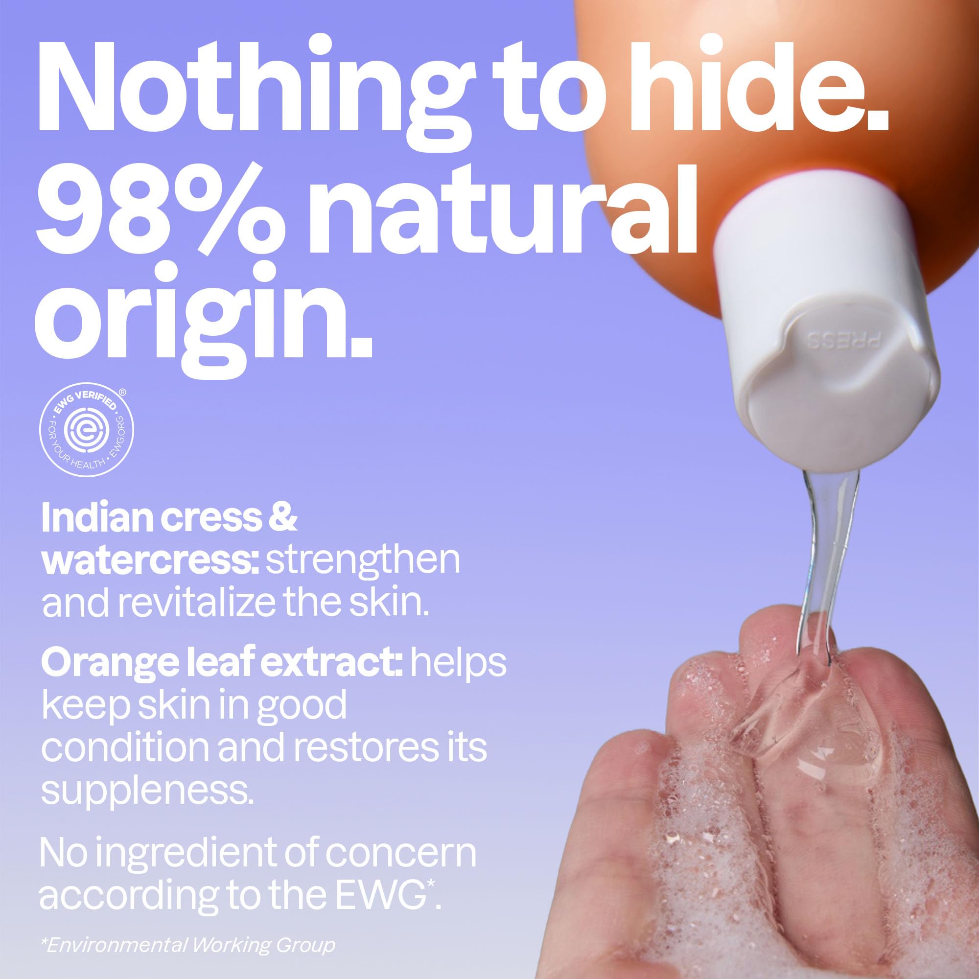 ATTITUDE pump and label detail highlighting EWG Verified transparency
