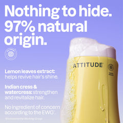 ATTITUDE shampoo texture pouring to show gentle lathering