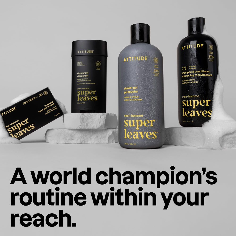 ATTITUDE being applied in shower illustrating effective gentle cleansing