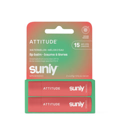 ATTITUDE front packaging showing two SPF 15 sticks and benefits