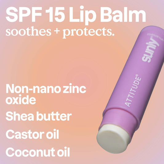 ATTITUDE open stick revealing smooth coconut-infused balm texture
