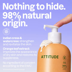 ATTITUDE cream texture swipe showing lightweight, non-greasy consistency for fast absorption