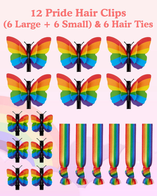 Attyxfica close-up of large butterfly clip showing textured wings and vivid colors