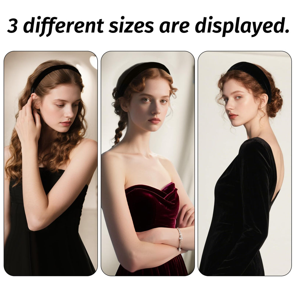 AUDTOPE packaging with three black velvet headbands showing included set