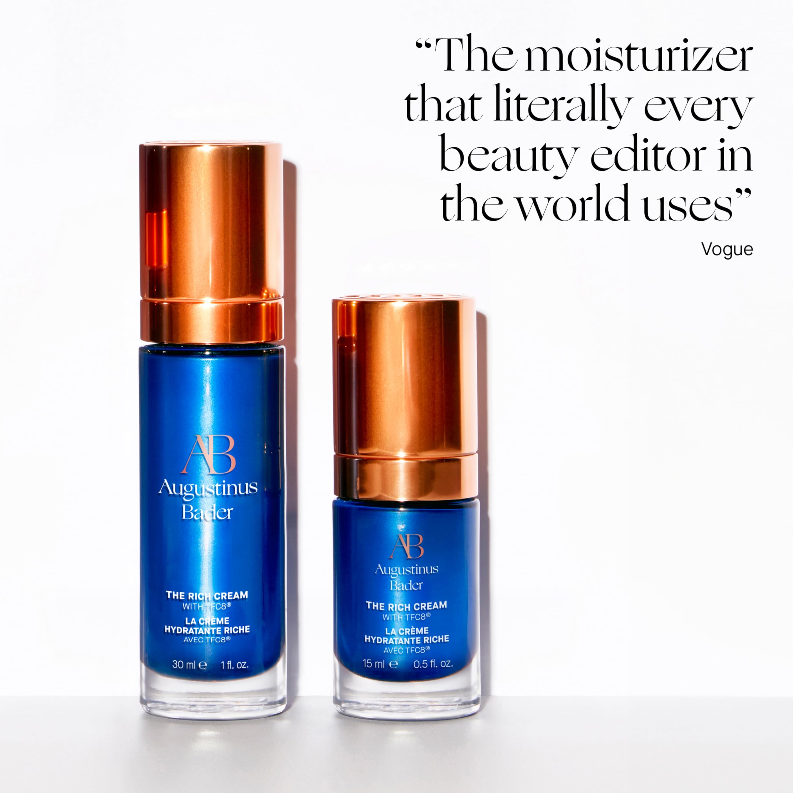 Augustinus Bader cream under makeup in morning routine picture demonstrating smooth base