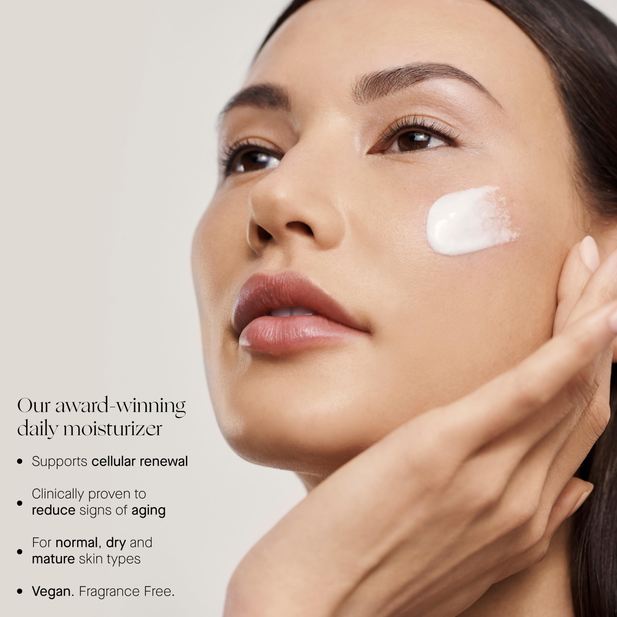 Augustinus Bader cream texture close-up highlighting rich, hydrating finish