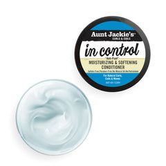 Aunt Jackie's product applied to wet curls demonstrating smoother definition