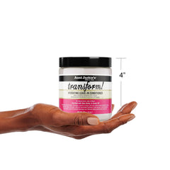 Side‑by‑side before and after hair using Aunt Jackie's showing improved softness and shine