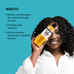 Aunt Jackie's close-up shea butter visual highlighting moisturizing ingredient benefits