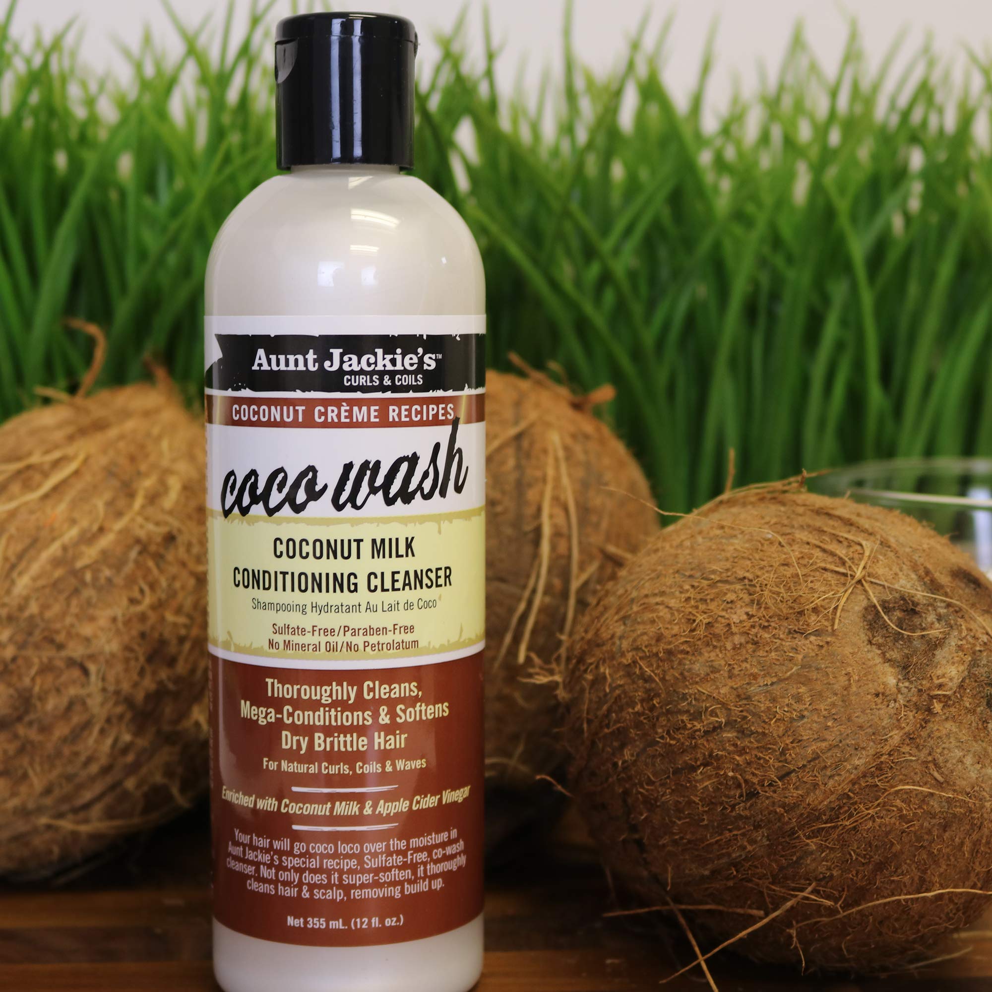 Aunt Jackie's product applied to wet curls for easier detangling