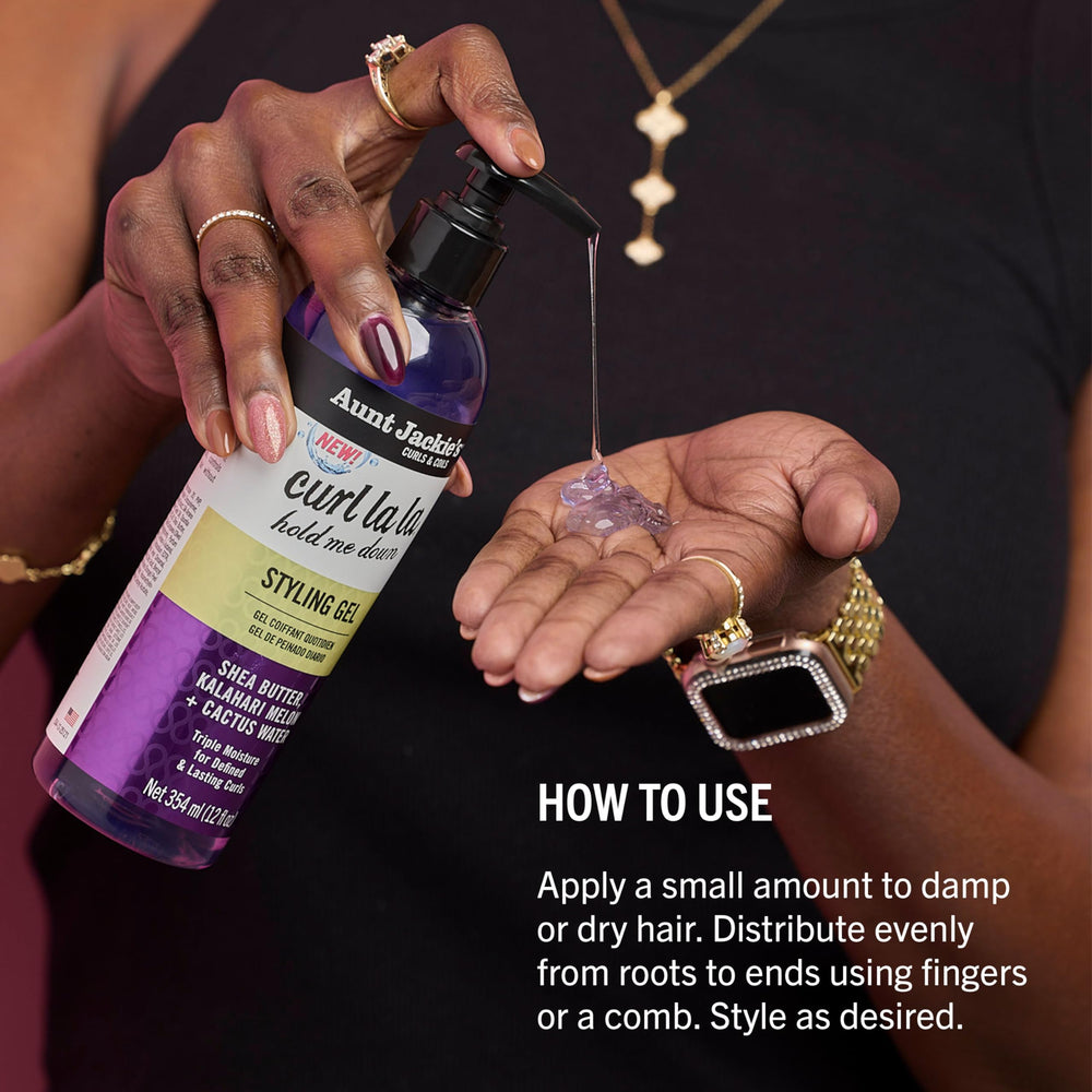 Aunt Jackie's styling with diffuser delivering volume and hold