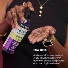Aunt Jackie's styling with diffuser delivering volume and hold
