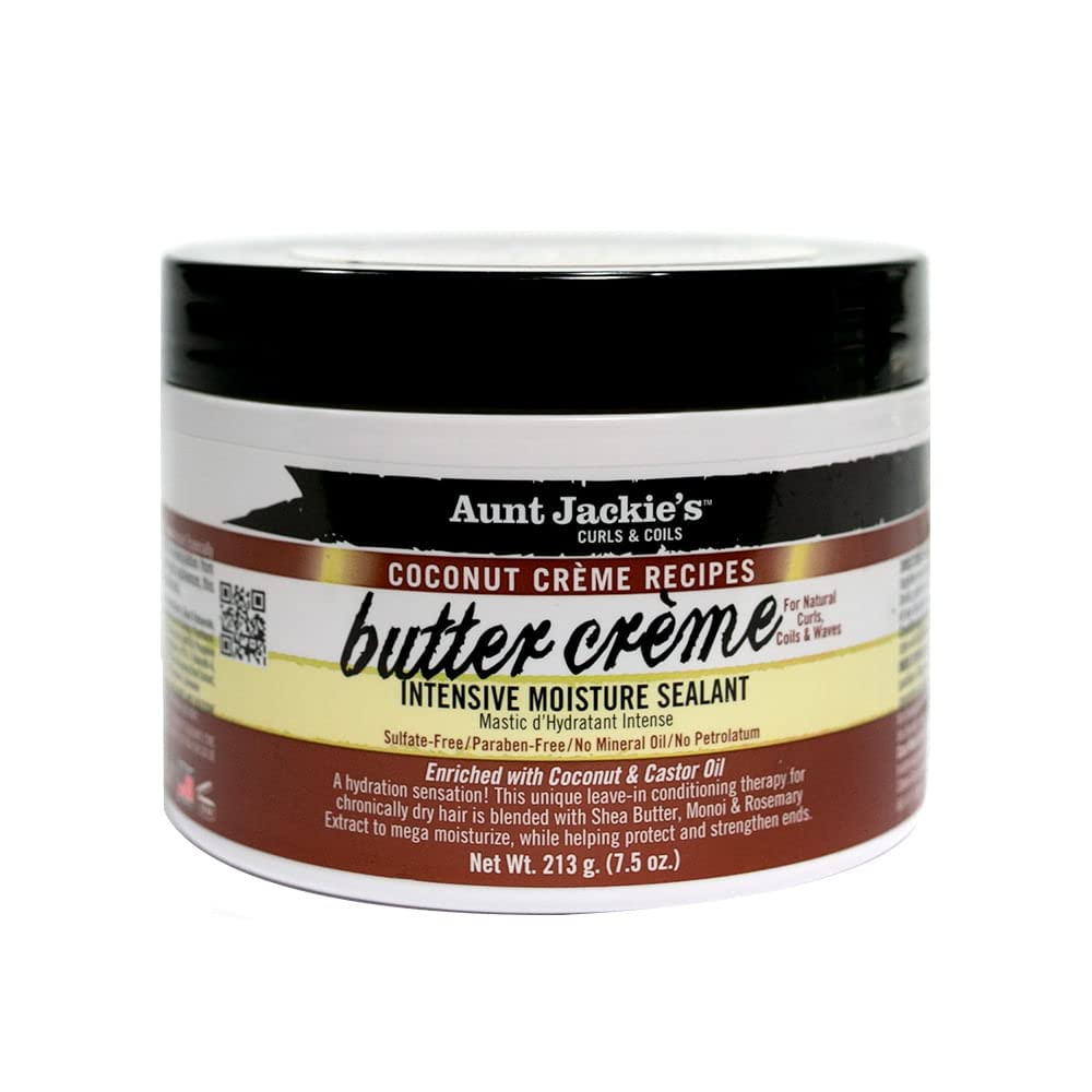 Aunt Jackie's front jar view showing label and 7.5 oz size for easy identification and benefit