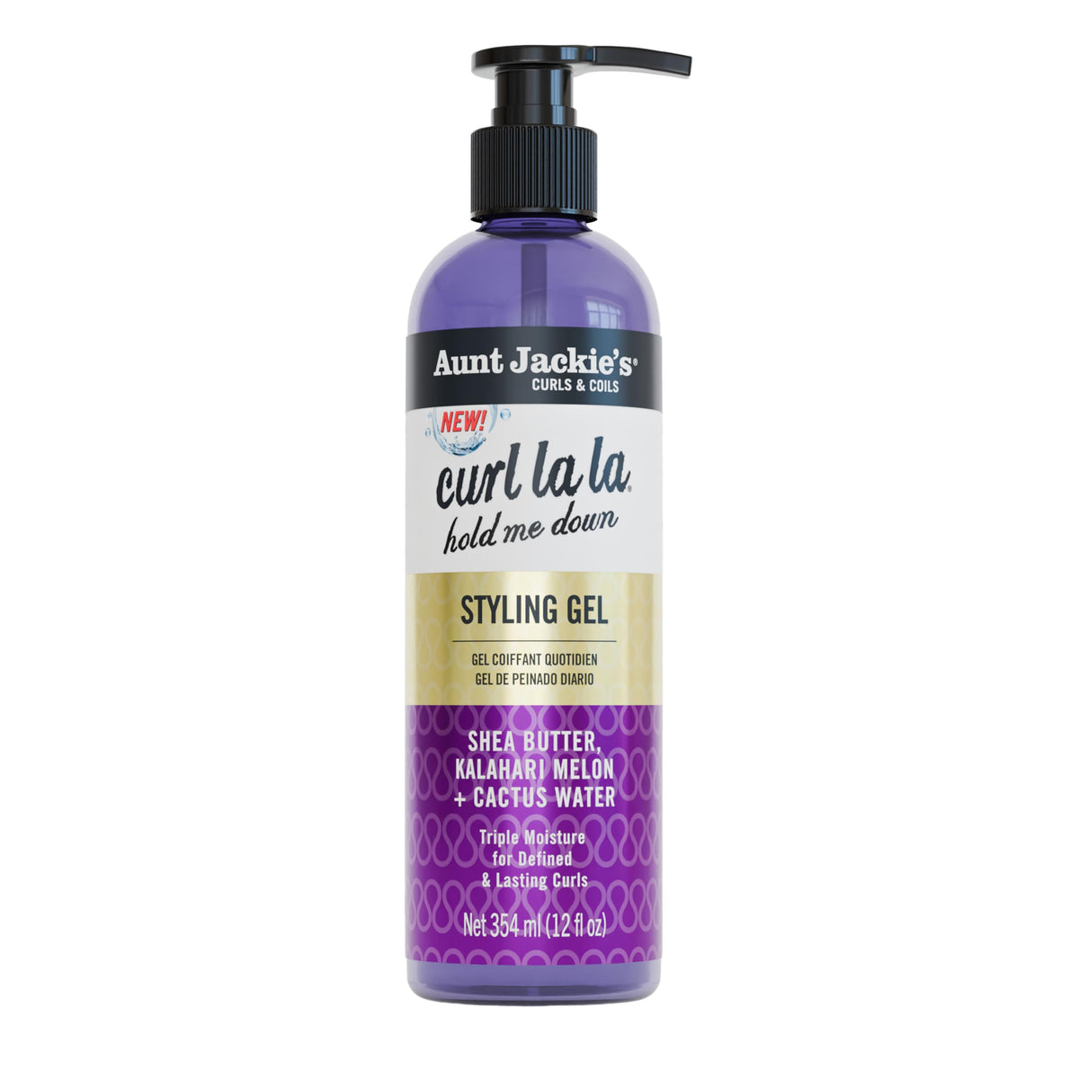 Aunt Jackie's front packaging showing label and benefits