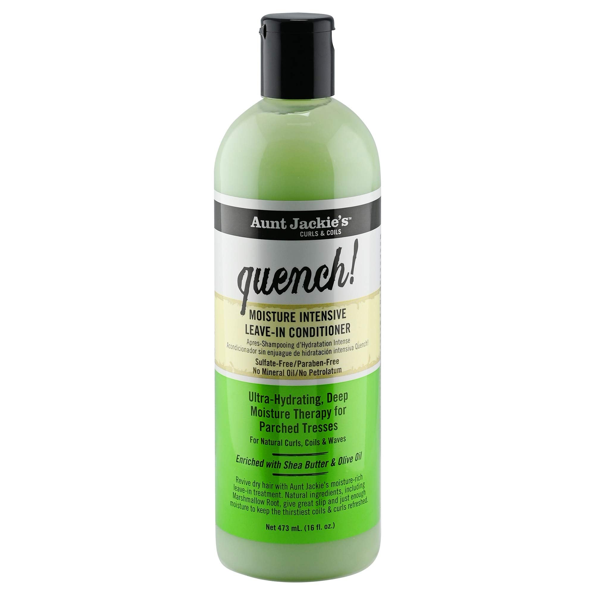 Aunt Jackie's front packaging 16oz showing product benefits