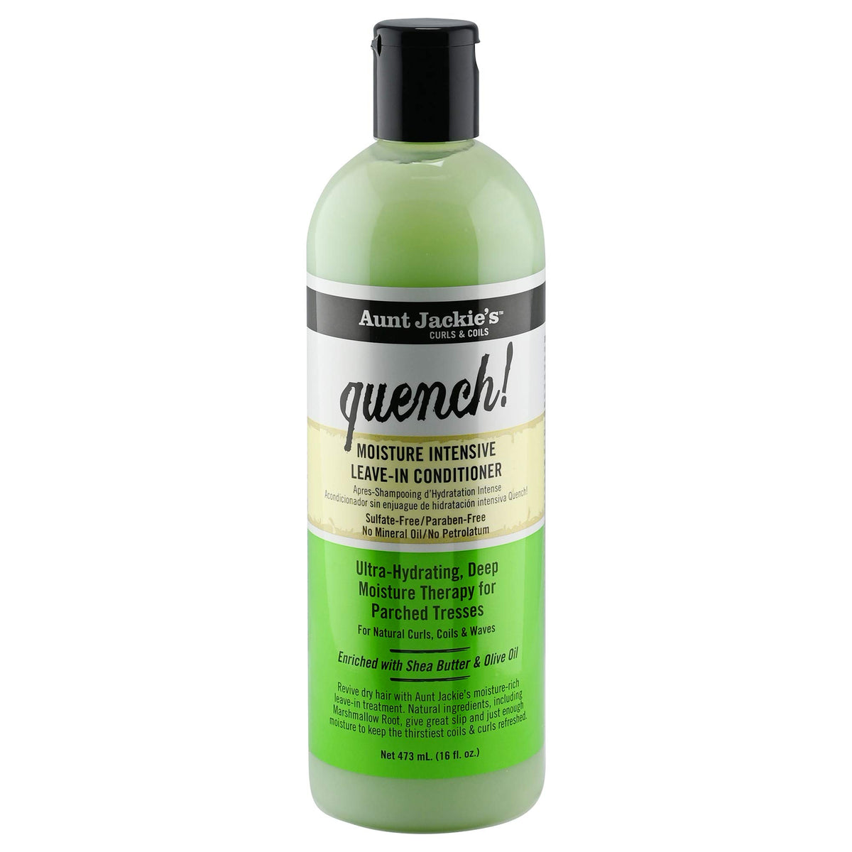 Aunt Jackie's front packaging 16oz showing product benefits