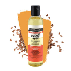 Aunt Jackie's oil pouring close-up showing lightweight texture and fast absorption benefit